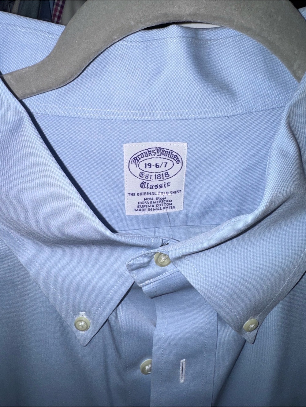 Brooks Brothers Light Blue Button-Down Dress Shirt - Picture 3 of 4